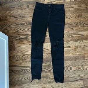 American Eagle Ripped Black Skinny Jeans, size 2 Regular